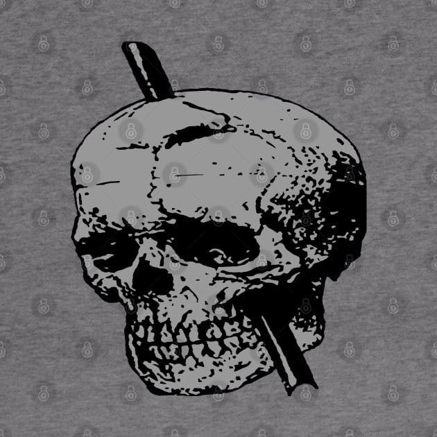 Grey Skull of Phineas Gage With Tamping Iron by taiche